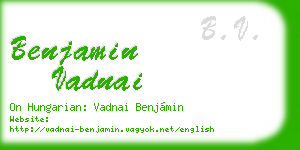 benjamin vadnai business card